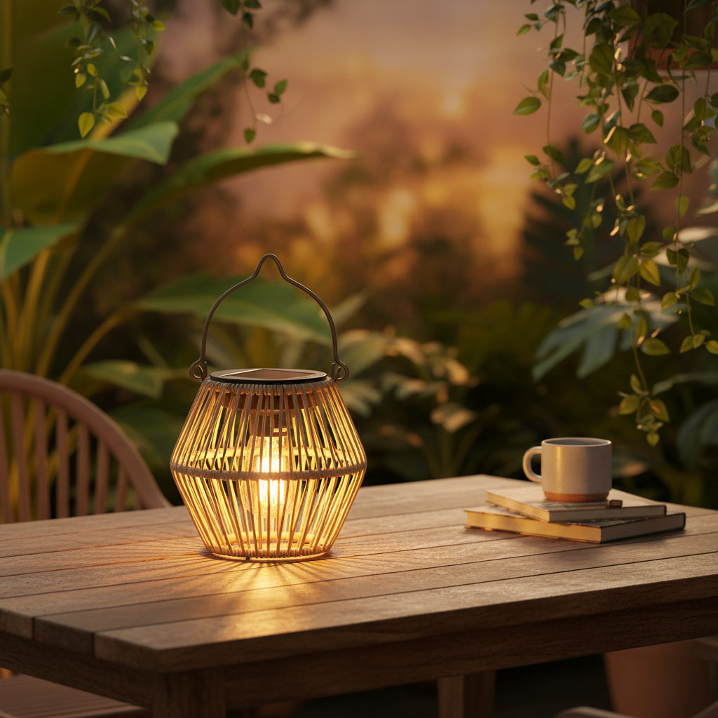 Solar Outdoor Garden Lantern Light – Waterproof Oval LED Landscape Lamp