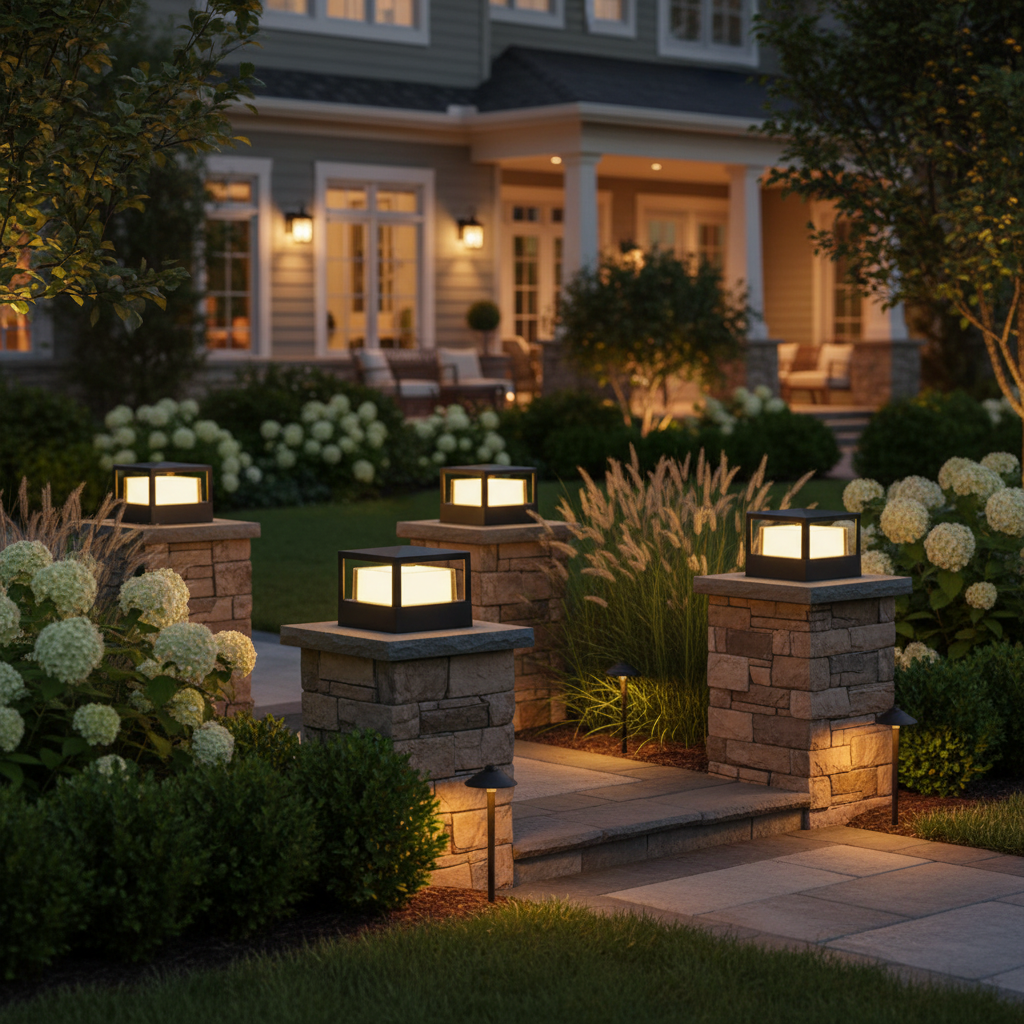 Industrial Outdoor Landscape Light – Waterproof Aluminum Cylinder LED Lawn Fixture