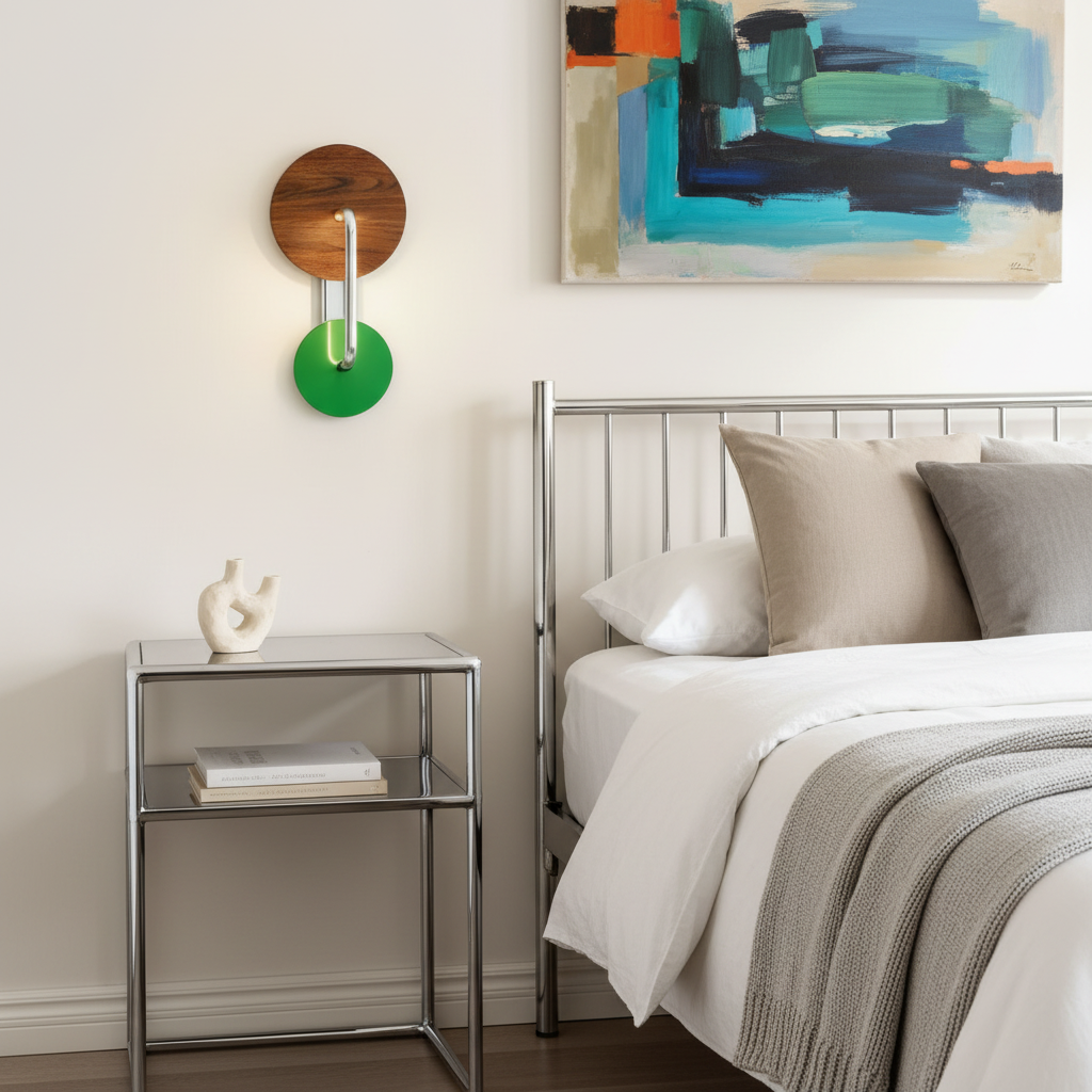 French Round LED Wall Sconce – Living Room Wall Light Fixture