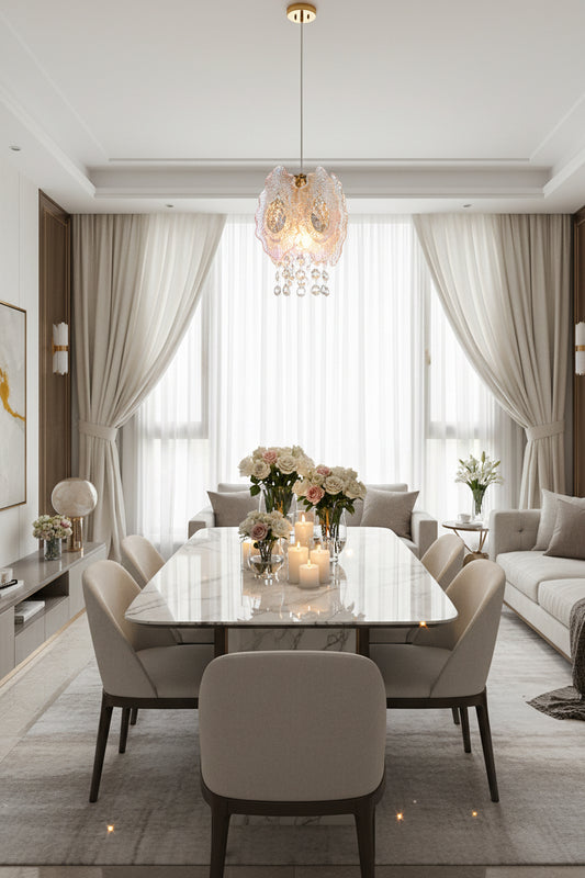 Luxury Butterfly Pendant Light – Crystal Liuli Hanging Lamp for Bedroom